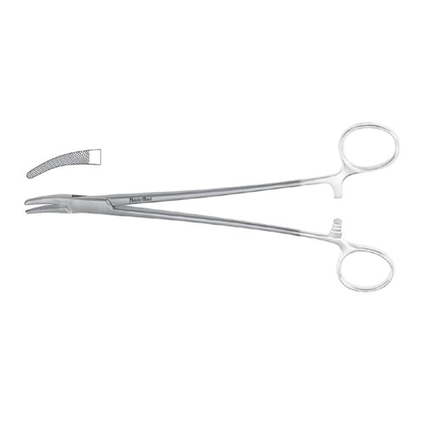 Miltex-Integra Holder Needle Heaney Meister-Hand 8-1/2" Serrated Jaw Curved Tungsten Carbide Ea - MH8-100TC
