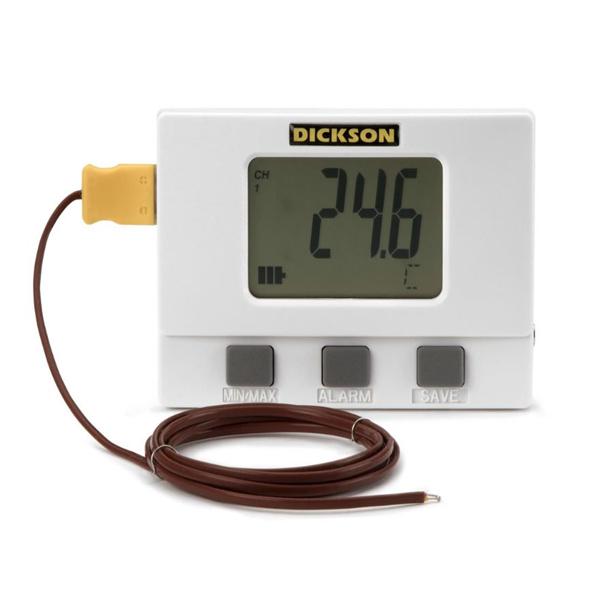 Dickson Dt Lgr Temp -184 To 1093C Lcd Dgt Dspl Thrmstr/Thrmcpl 4X3X1-5/8 32,000 Mmry Ea - 15174114