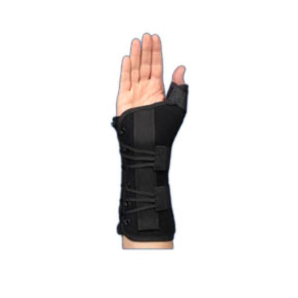 Medical Specialties Splint Support Ryno Lacer Wrist/Thumb Perf Sd Black Size X-Small Right Ea - 223991