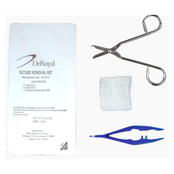 Deroyal Industries Inc Kit Suture Removal With Baumgartner Needle Holder Lf Sterile 50/Case - 47-514