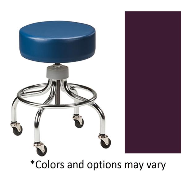 Clinton Industries. Stool Exam Chrome Series Purplegray 2" Rubber Wheels Backless 4 Leg Each - 2102-3PG