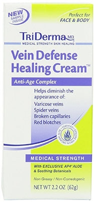 Genuine Virgin Aloe GVA74025 TriDerma Vein Defense Healing Cream 2.2 oz