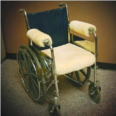 Sheepskin Ranch SHP113 Sofsheep Sheepskin Wheelchair Armrest Cover Short Beige - Pack of 2 | Synthetic