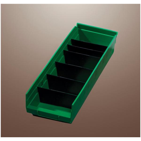 Health Care Logistics Divider Bin For 1447/1457/1459 6" Black Polystyrene 6/Package - 1943