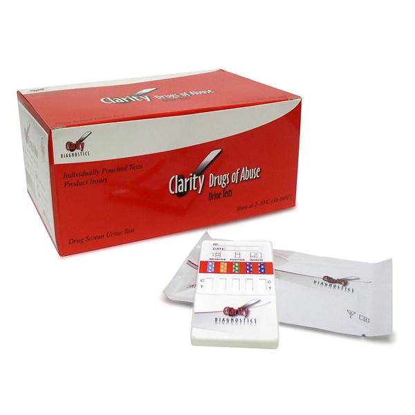 Diagnostic Test Group Clarity Drug Screen Urine Test Kit Clia Waived 5 Panel 25/Bx - CD-DOA-254