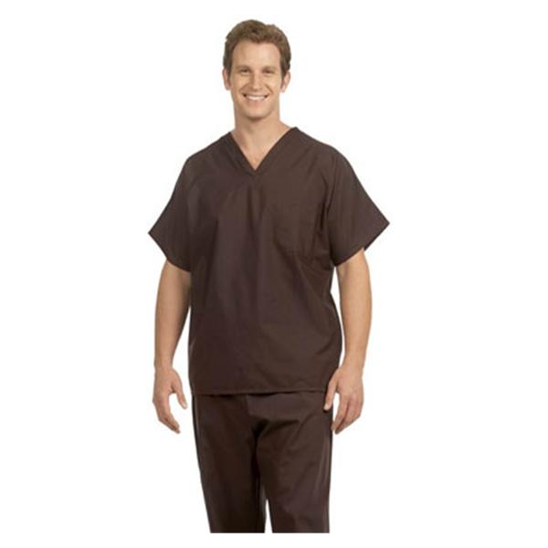 Fashion Seal Shirt Scrub Fashion Poplin Unisex Large Chocolate Ea - 78004L