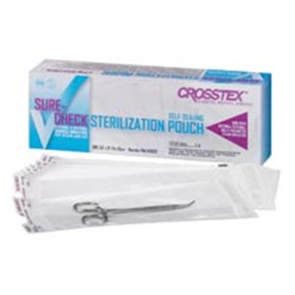 Crosstex International Pouch Sterilization Sure-Check 3.5 In X 5.25 In Clear Latex Free 200/Bx, 10 Bx/Ca - SCXS2