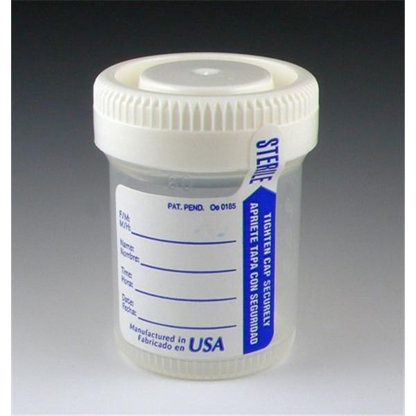 Globe Scientific Tite-Rite Specimen Transport Container 60Ml Polypropylene Sterile 500/Ca - 6523TP