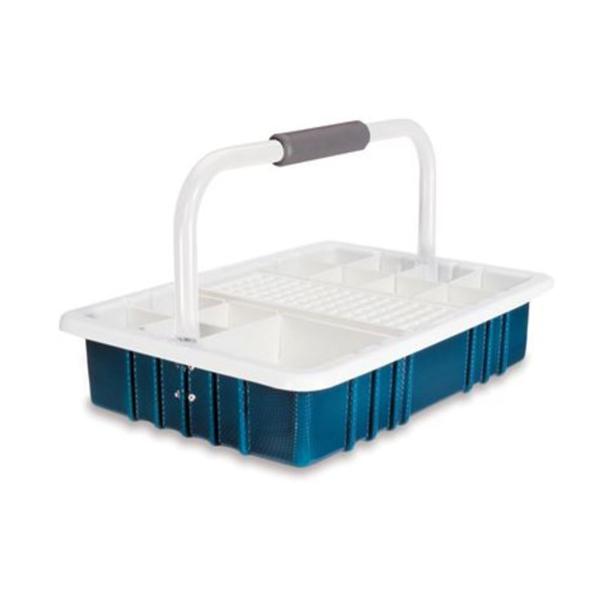 Marketlab Phlebotomy Tray 16.5X11.5X9.5" 60 Place Teal Ea - 1895-TL