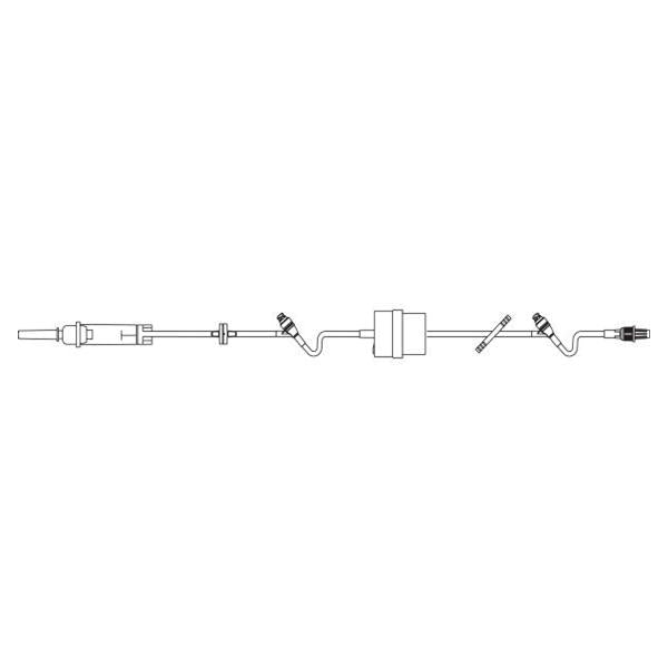 Baxter Healthcare Iv Solution Set Continu-Flo 10Drp Y Inj M Ll Adptr/Clr Grav 48/Ca - 2C8895
