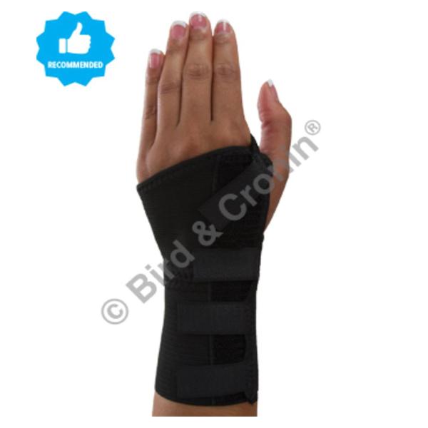 Bird & Cronin Brace Frazer Adult Wrist Cotton/Elastic Black Size 7" Medium Right Ea - 8144723