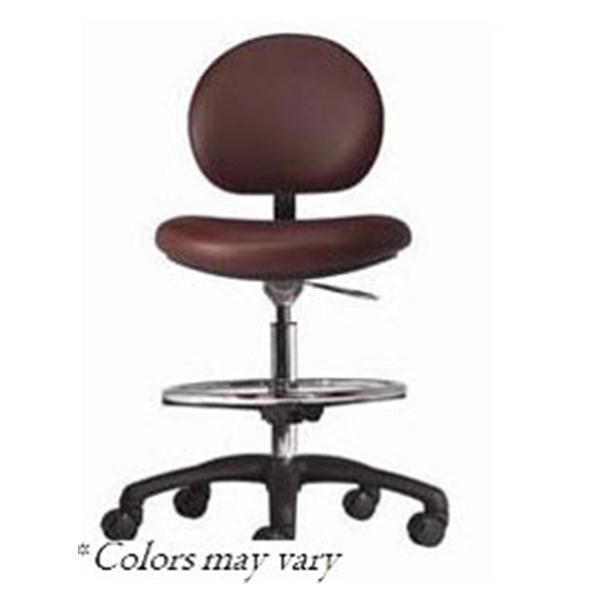 Brewer Company Stool Laboratory Millennium Series Chocolate Glides Adjustable Backrest 5 Leg Ea - 21520B-HAM122