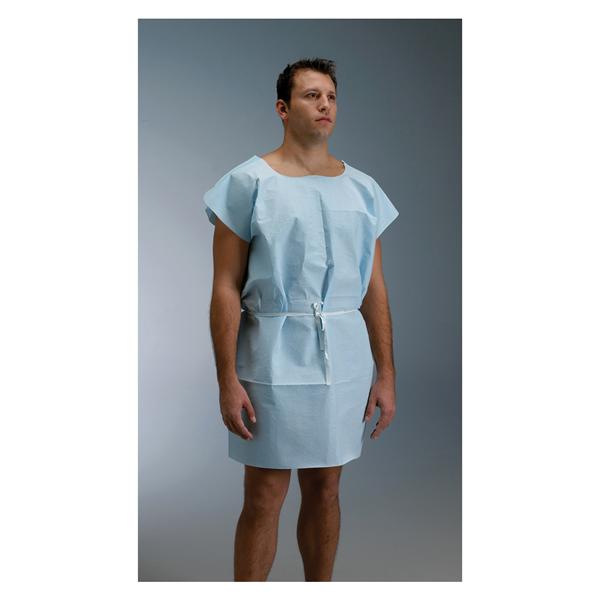 Graham Medical Gown Exam 30 In X 42 In Blue Tissue / Poly / Tissue 50/Ca - 231