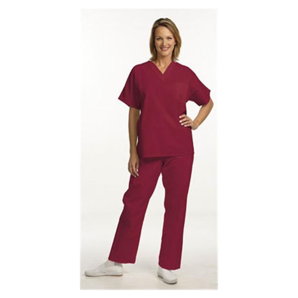 Fashion Seal Shirt Scrub Fashion Poplin Unisex 3X Large Sangria Ea - 78003-3X