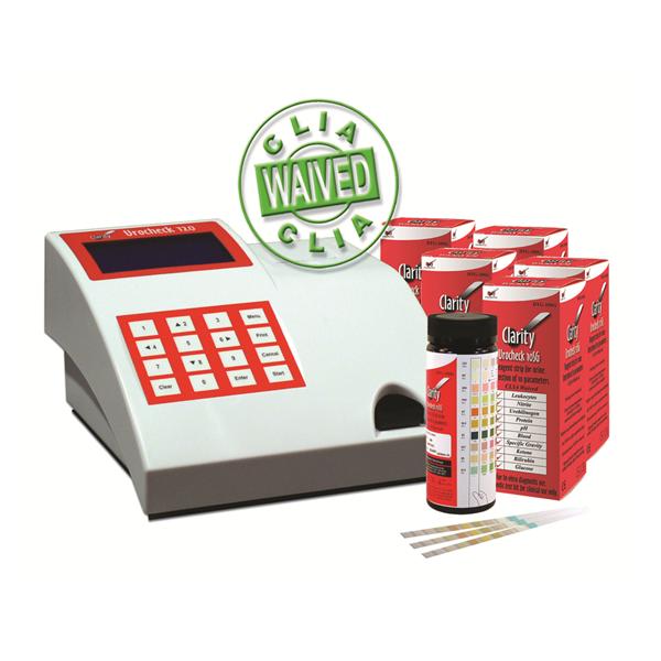 Diagnostic Test Group Clarity Urocheck 120 Urine Analyzer Promo W/ 3 Ppr Rl/5 10Sg Strp Clia Waived Ea - DTG-UAPROMO