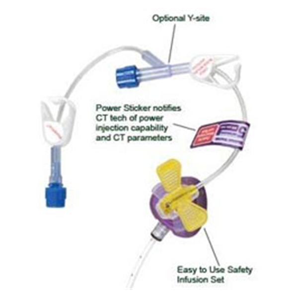 Bard Access Systems Infusion Set Powerloc Ndl 22Gx1" W/O Y-Injection Site 2Ml/Sec 312Ml/Hr 20/Ca - 652210