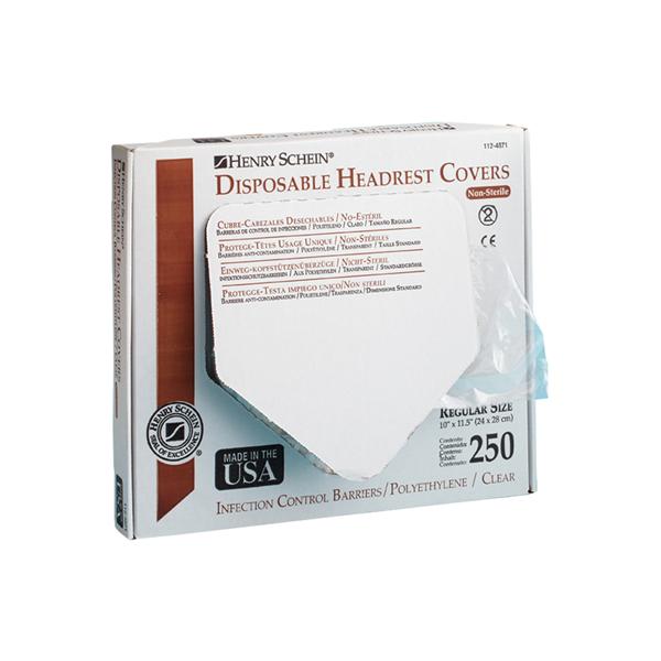 Henry Schein Cover Headrest 11.5 In X 10 In Clear Plastic 250/Bx, 12 Bx/Ca - L0CPS