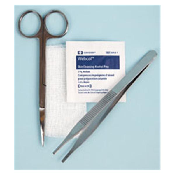 Henry Schein Kit Suture Removal W/ 4.5 Iris Scsr Small-Loop Strt Mtl Sh/Sh Ea, 50 Ea/Ca - 5822