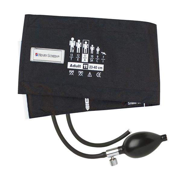 Henry Schein Inflation System Bp Henry Schein Adcuff F/ Mrcrl Adlt 11 Arm 50Cm/25 Blk Ea, 15 Ea/Ca - 865-11ABKHS