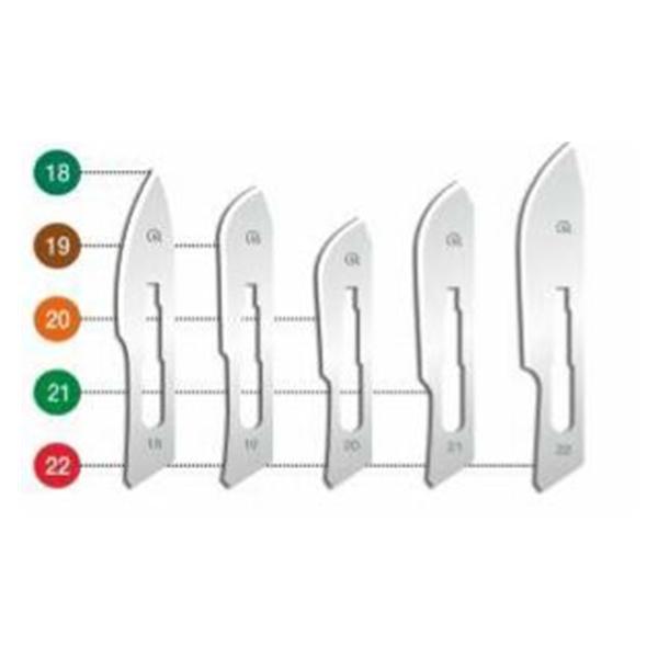 Henry Schein Blade Surgical #22 Stainless Steel Sterile 100/Bx, 40 Bx/Ca - 4337