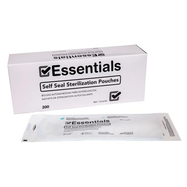 Essentials Healthcare Products Pouch Self Seal Essentials 3.5 In X 9 In Latex Free 200/Bx, 6 Bx/Ca - 1126750