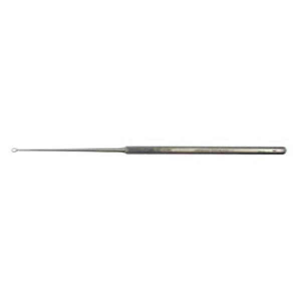 BR Surgical, Curette Ear Buck 6-1/2" #0 Blunt Loop Tip Angled German Stainless Steel Ea - WG44-12000