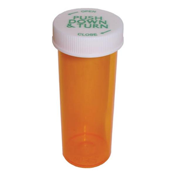 Clarke Container Division Vial Medicine Plastic 2.19X2-6/10" 6 Dram Amber 600/Case - 23006