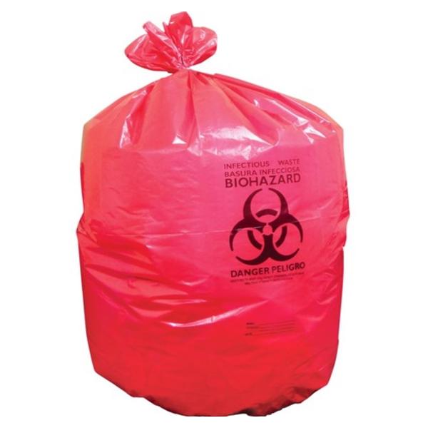 Heritage Bag Company Bag Biohazard 30X36" 20-30Gal Twst Tie Ldpe Rd 0-8/10Mil Symbl Ns 250/Box - B6036HR