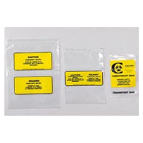 Action Health Bag Transport 9X12" Zipper Closure Flm Yellow/Black 4Mil Symbl Ns Hd 500/Case - 9217