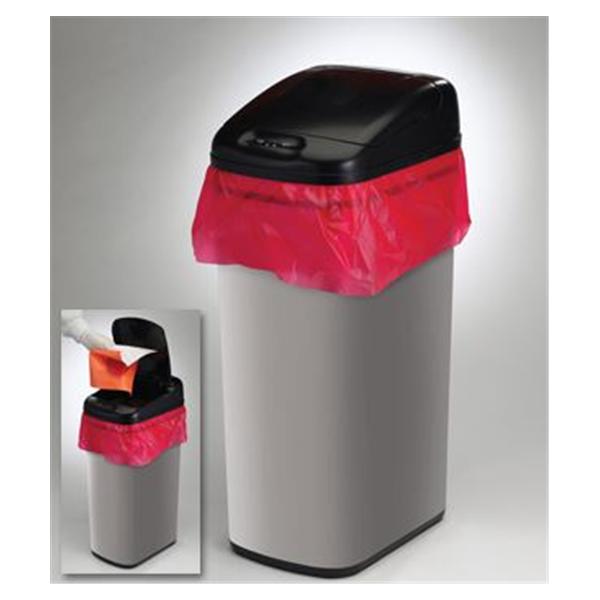 Bel-Art Products Can Trash Touch Free Stainless Steel 12Gal Automatic Black/Gray Each - 132020030