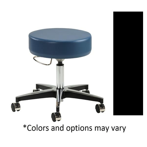 Clinton Industries. Stool Exam Premier Series Black Casters Backless 5 Leg Ea - 2156-3BK