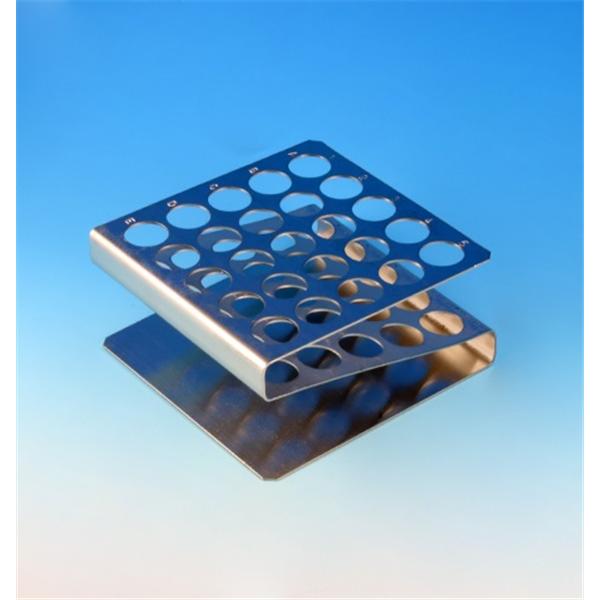 Globe Scientific Test Tube Rack 16-17Mm/ Z Shape 50 Place Silver Ea - 457205