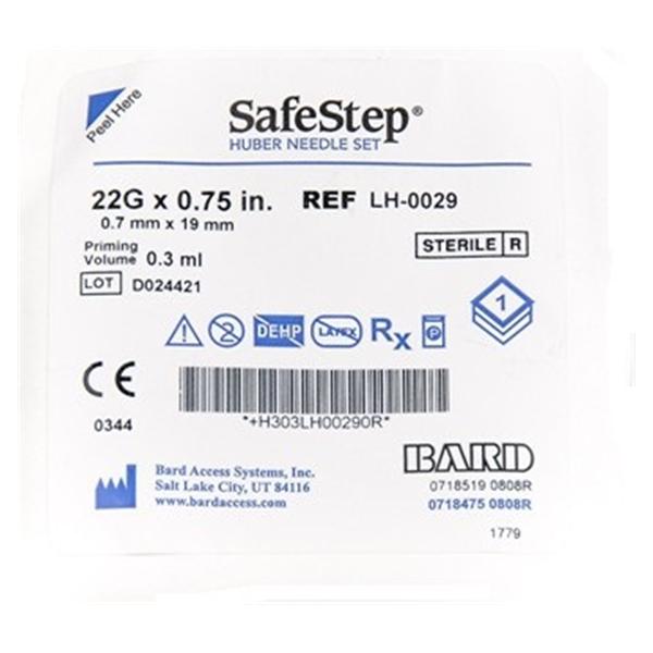 Bard Access Systems Kit Port Access Y-Site Safestep 22Gx3/4" With Sodium Chloride Lf Sterile 5/Ca - PA-0029YN