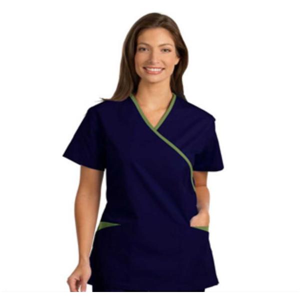 Fashion Seal Shirt Scrub Fashion Poplin Womens Small Cobalt Blue / Green Apple Ea - 7027S