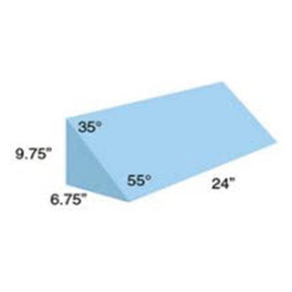 Alimed Wedge Positioning 55/35 Degree Double Angle Polyfoam Blk Vnl Cvr 9.75X6.75X24 Ea - 95-150