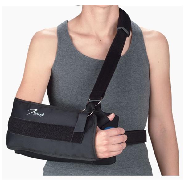 Deroyal Industries Inc Sling Immobilizer P.A.D. Shoulder Canvas Black Size Large Universal Ea - 11640007