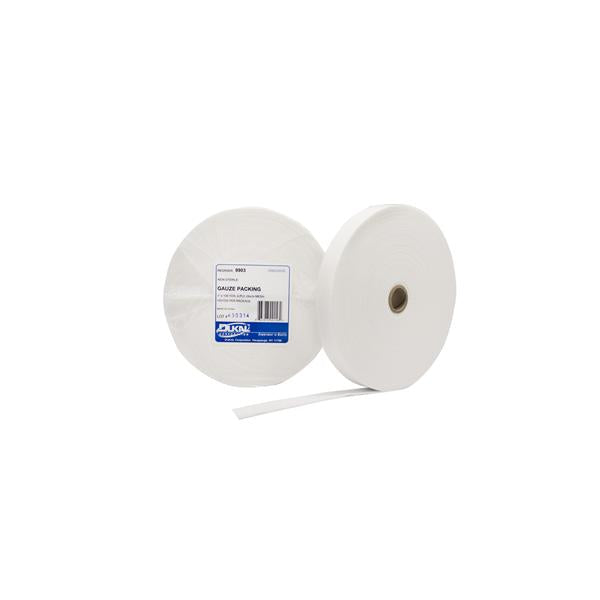 Dukal Corporation Packing Gauze 100% Cotton 1"X100Yd 4 Ply Non-Sterile Lf 10/Case - 9903