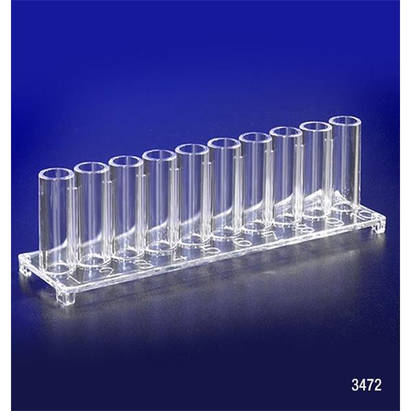 Globe Scientific Tube Rack 10 Place Clear Ea - 3472