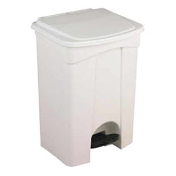 Continental Commercial Product Trashcan Receptacle Plastic 18Gal Step-On Beige Rectangular Ea - CCJ18BE