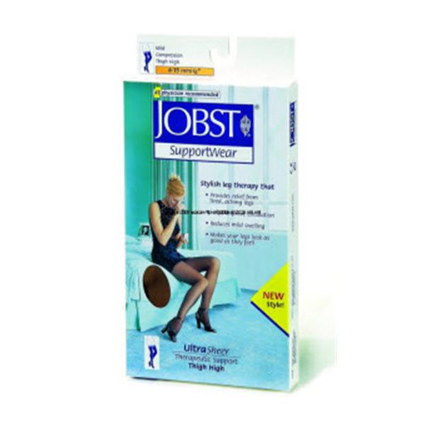 BSN Medical Stocking Cmprsn Jobst Ultrasheer Supportwear Thgh Hi Cls Toe Md Clsc Blk 1/Pr - 117230