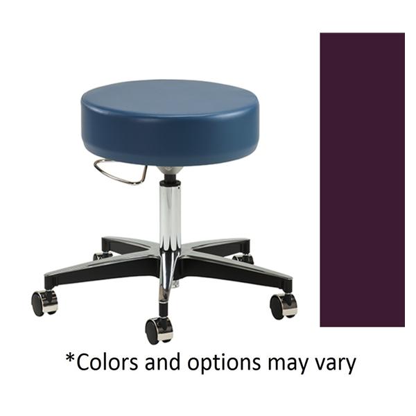 Clinton Industries. Stool Exam Premier Series Purple Gray Casters Backless 5 Leg Ea - 2156-3PG