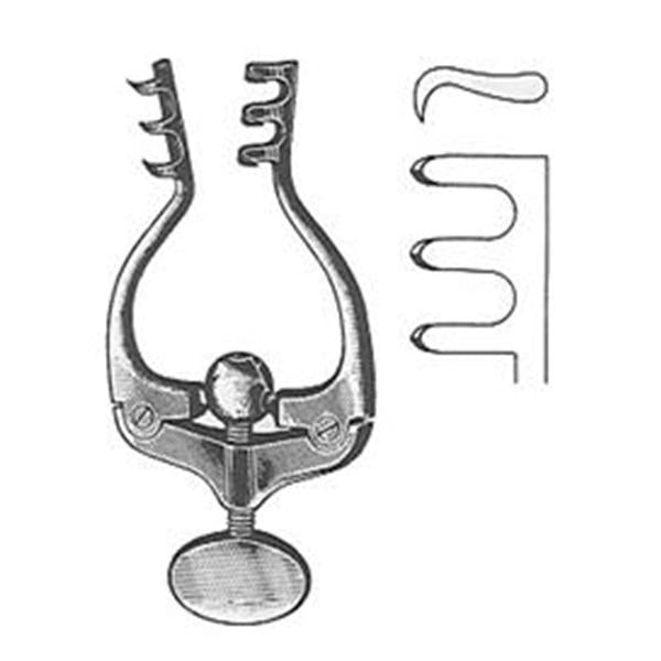 BR Surgical, Retractor Jansen 4" Sharp Stainless Steel Ea - BR18-63010