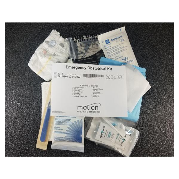 Motion Medical Distributing Emergency Kit Obstetrical Gam 10/Ca - 1715