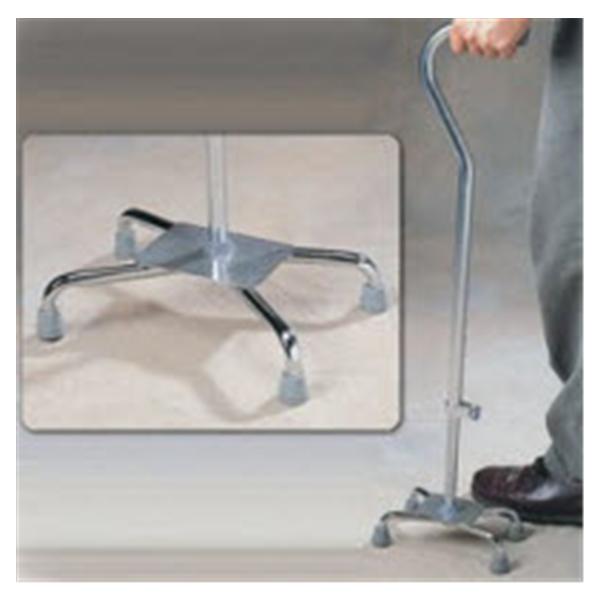 Drive Medical Designs Cane Quad Standard Aluminum 300Lb Capacity 29-38" Silver Adult Ea - A70020