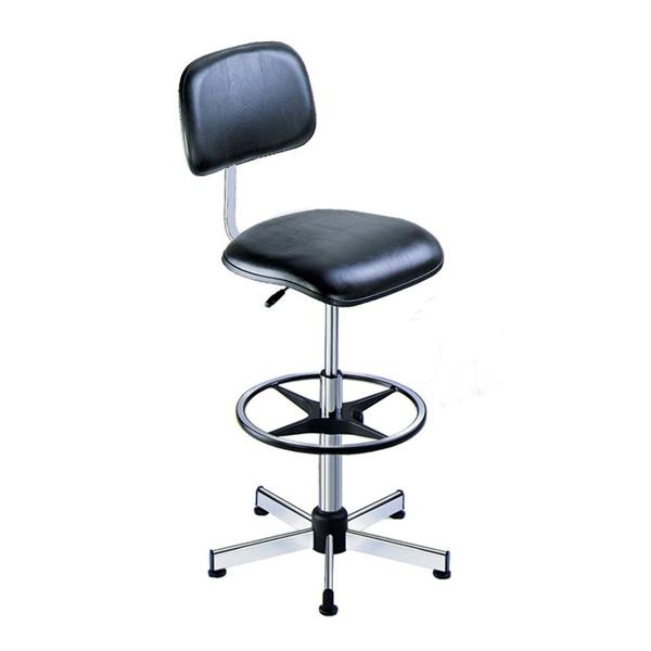 Health Care Logistics Chair High-Seat Kango 21-30-1/2" Vinyl Black With Backrest/Footrest Ea - 8428