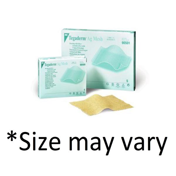 3M Healthcare Dressing Tegaderm Ag Slvr 8X8" Square Strl Nadhs Beige Absorbent Lf 3X4/Case - 90503