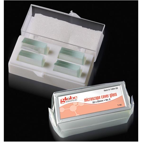 Globe Scientific Microscope Cover Glass 22X22Mm #1.5 10/Pk - 1404-15