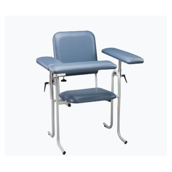 Dukal Corporation Chair Blood Draw Slate Blue Steel 500Lb Capacity Padded Back/Seat Ea - 4382-F