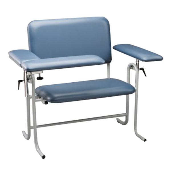 Dukal Corporation Chair Blood Draw Slate Blue Steel 700Lb Capacity Padded Back/Seat Ea - 4382X-F