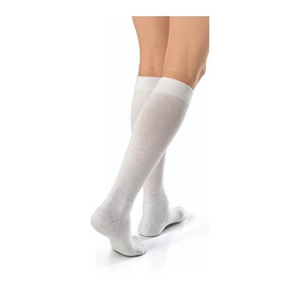 BSN Medical Socks Compression Jobst Formen Knee High Closed Toe Small Men 6-8 White 1/Pr - 110331